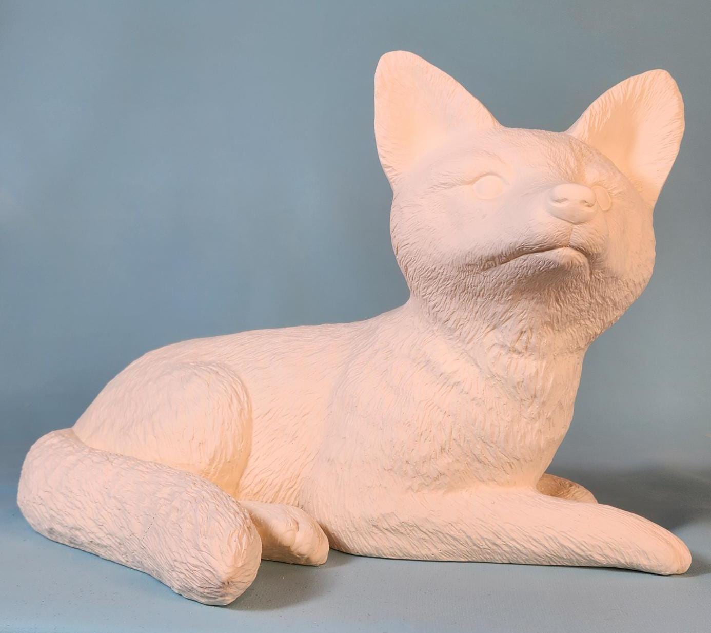 DIY Paintable Ceramic Woodland Fox Figurines - Craft Project for Home Decor & Art Enthusiasts