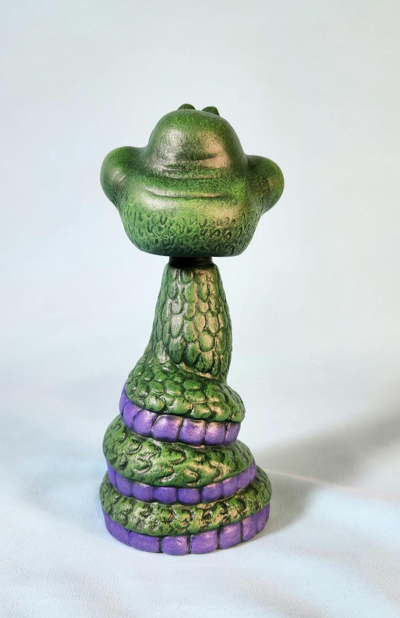 Colorful Bobblehead Snake Statue: Unique Nursery Decor, Baby Shower Gift, Teacher Present, Zoo Themed Room
