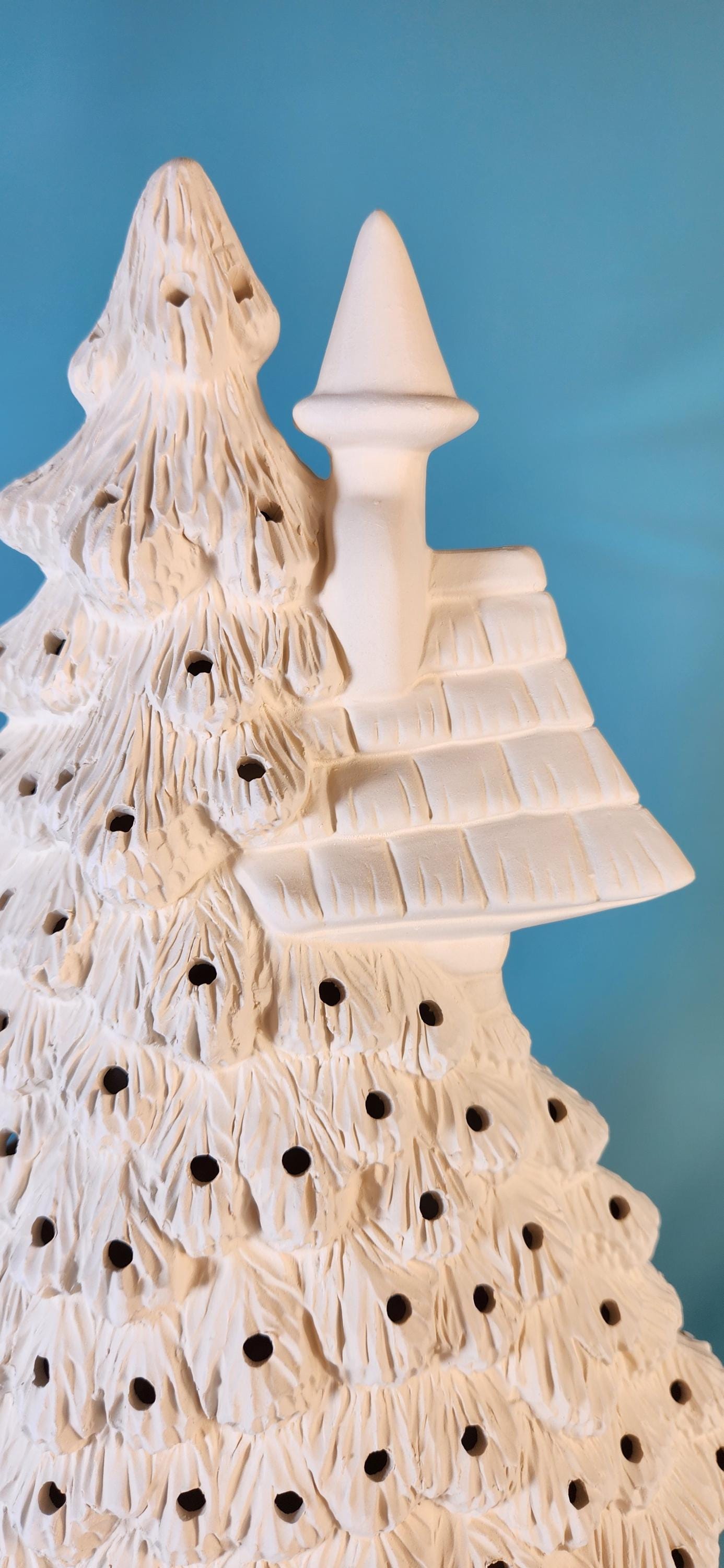 Enchanting Fairy Christmas Tree House - DIY Ceramic Bisque Painting Project for Kids & Adults - Teresa's Ceramics