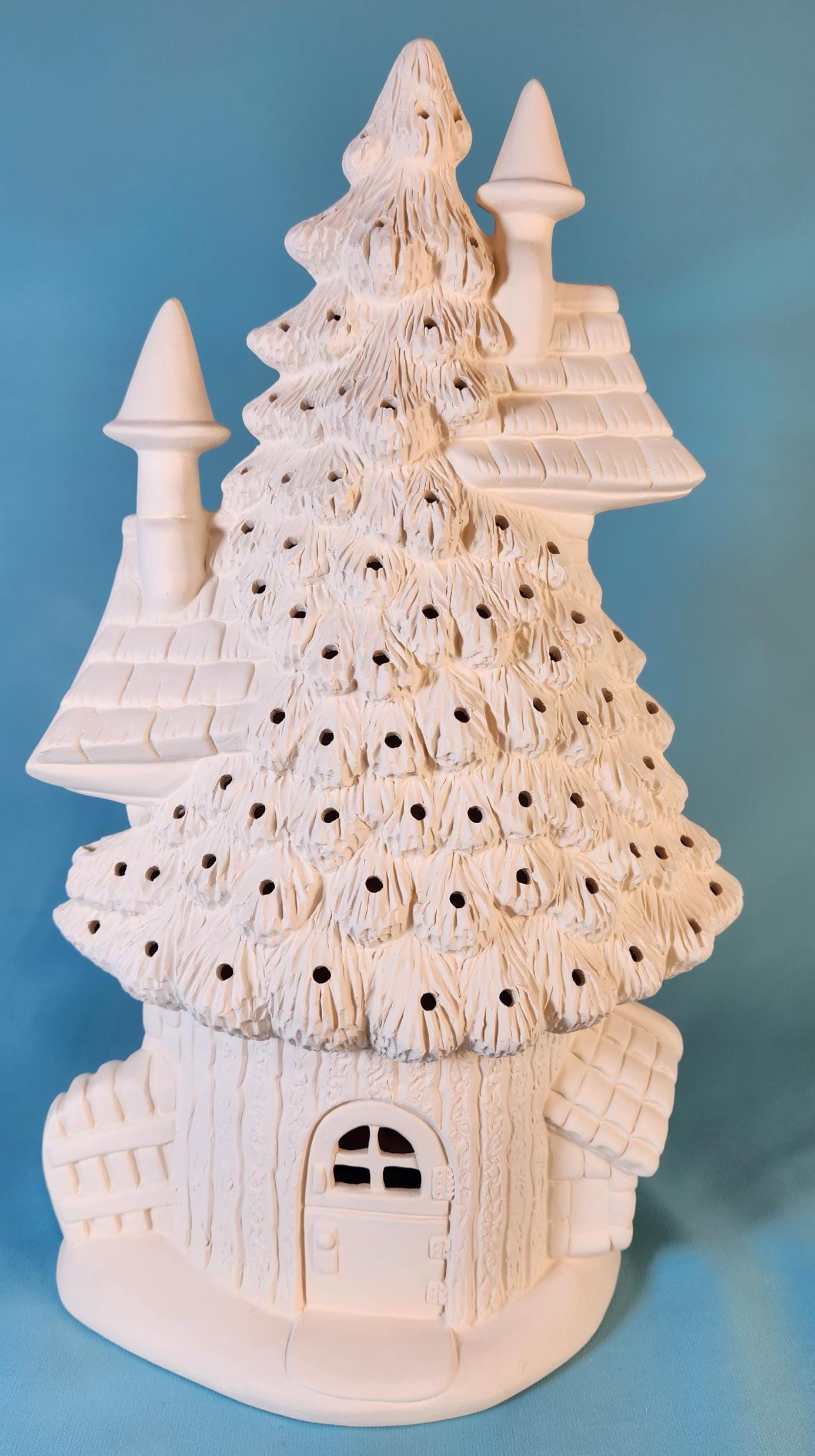 Enchanting Fairy Christmas Tree House - DIY Ceramic Bisque Painting Project for Kids & Adults - Teresa's Ceramics