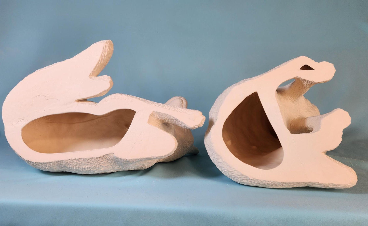 DIY Paintable Ceramic Woodland Fox Figurines - Craft Project for Home Decor & Art Enthusiasts