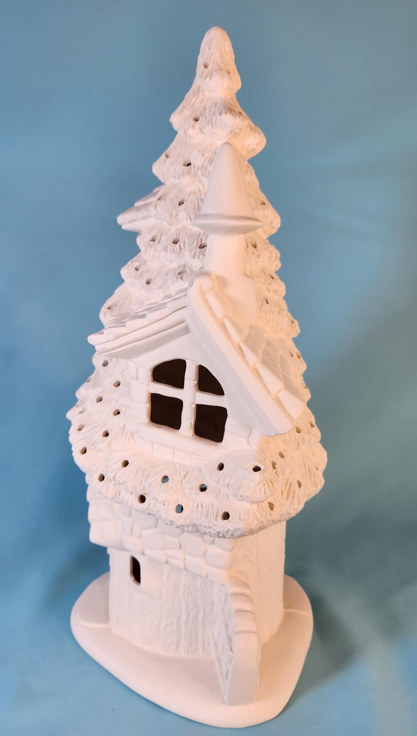 Enchanting Fairy Christmas Tree House - DIY Ceramic Bisque Painting Project for Kids & Adults - Teresa's Ceramics