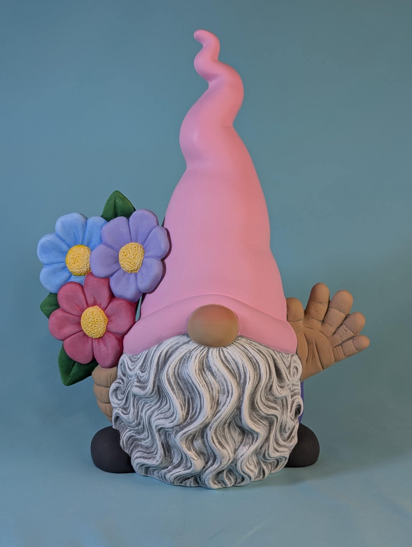 RESERVED for elizabeth zaninovich Oversized Scandinavian Flower Garden Gnome | Whimsical Yard Art | Mother's Day Gift | Summer Gonk