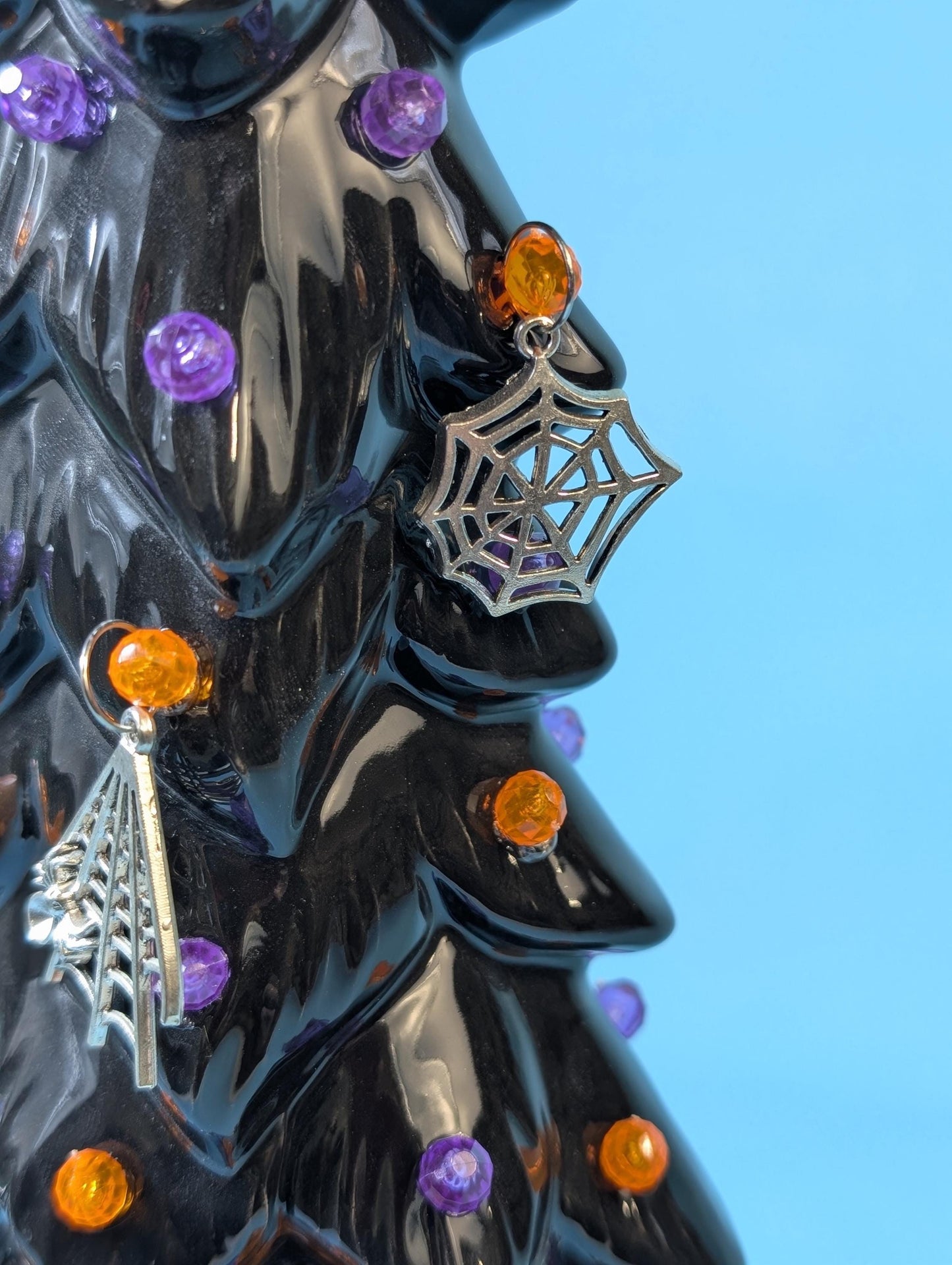Illuminated Wispy Ghost Ceramic Tree | Spooky Halloween Decor | Retro Heirloom Fall Home Accent