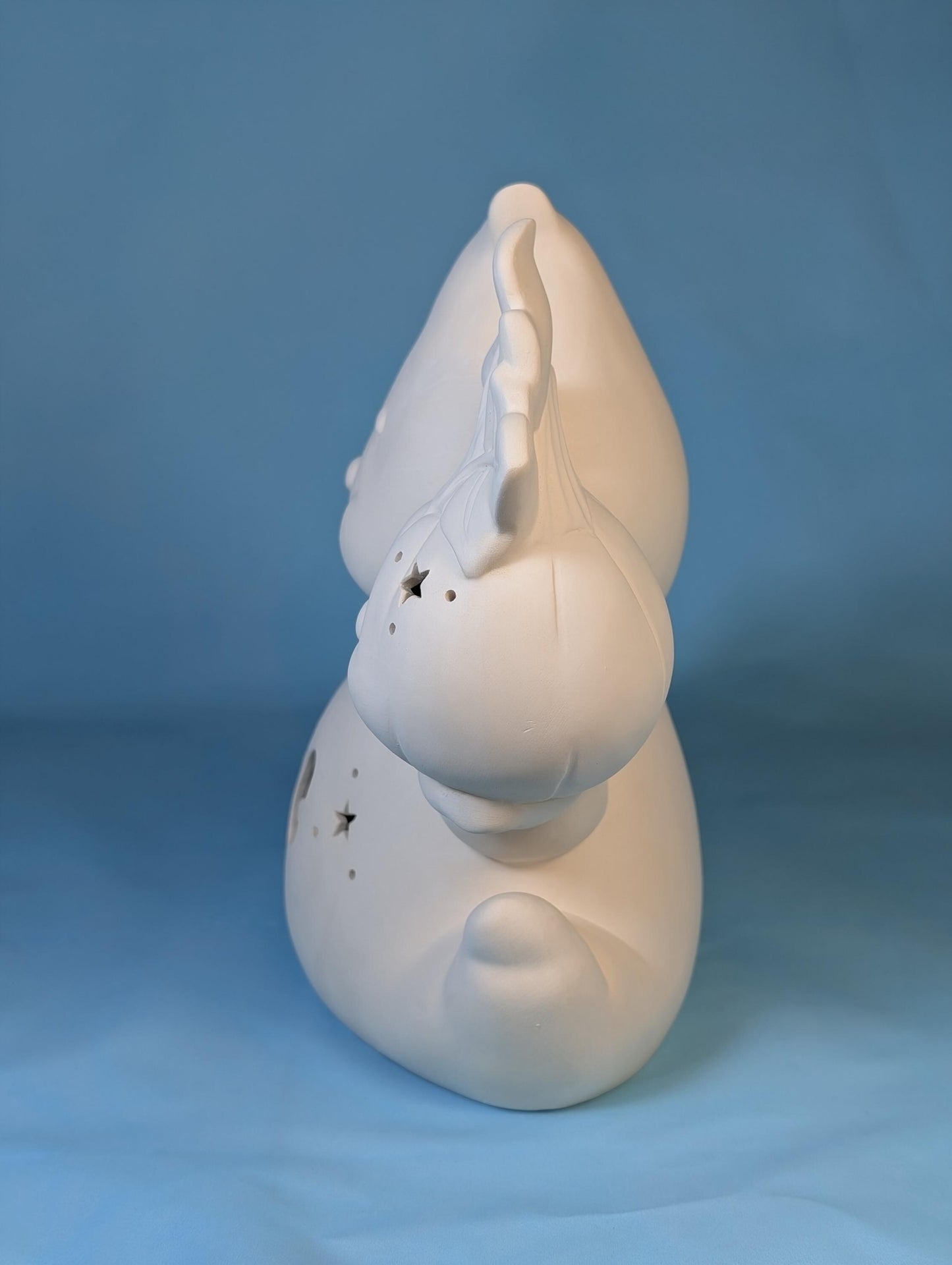 Illuminated Unpainted Halloween Ghost Pumpkin Decoration - DIY Craft Project - Spooky Decor | READY To SHIP