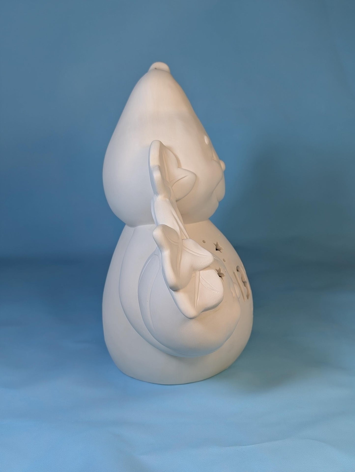 Illuminated Unpainted Halloween Ghost Pumpkin Decoration - DIY Craft Project - Spooky Decor | READY To SHIP
