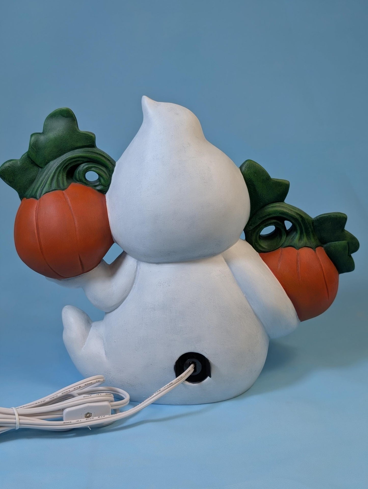 Illuminated Jack the Ghost: Spooky Halloween Pumpkin Decor with LED Lights - Eerie Centerpiece | READY To SHIP!