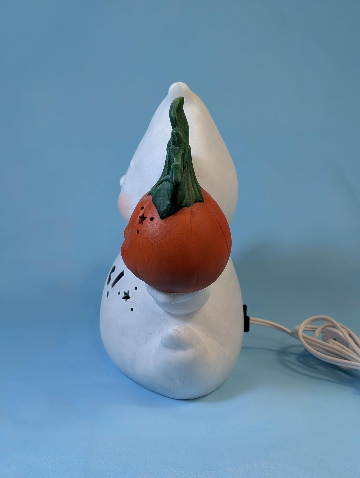 Illuminated Jack the Ghost: Spooky Halloween Pumpkin Decor with LED Lights - Eerie Centerpiece | READY To SHIP!