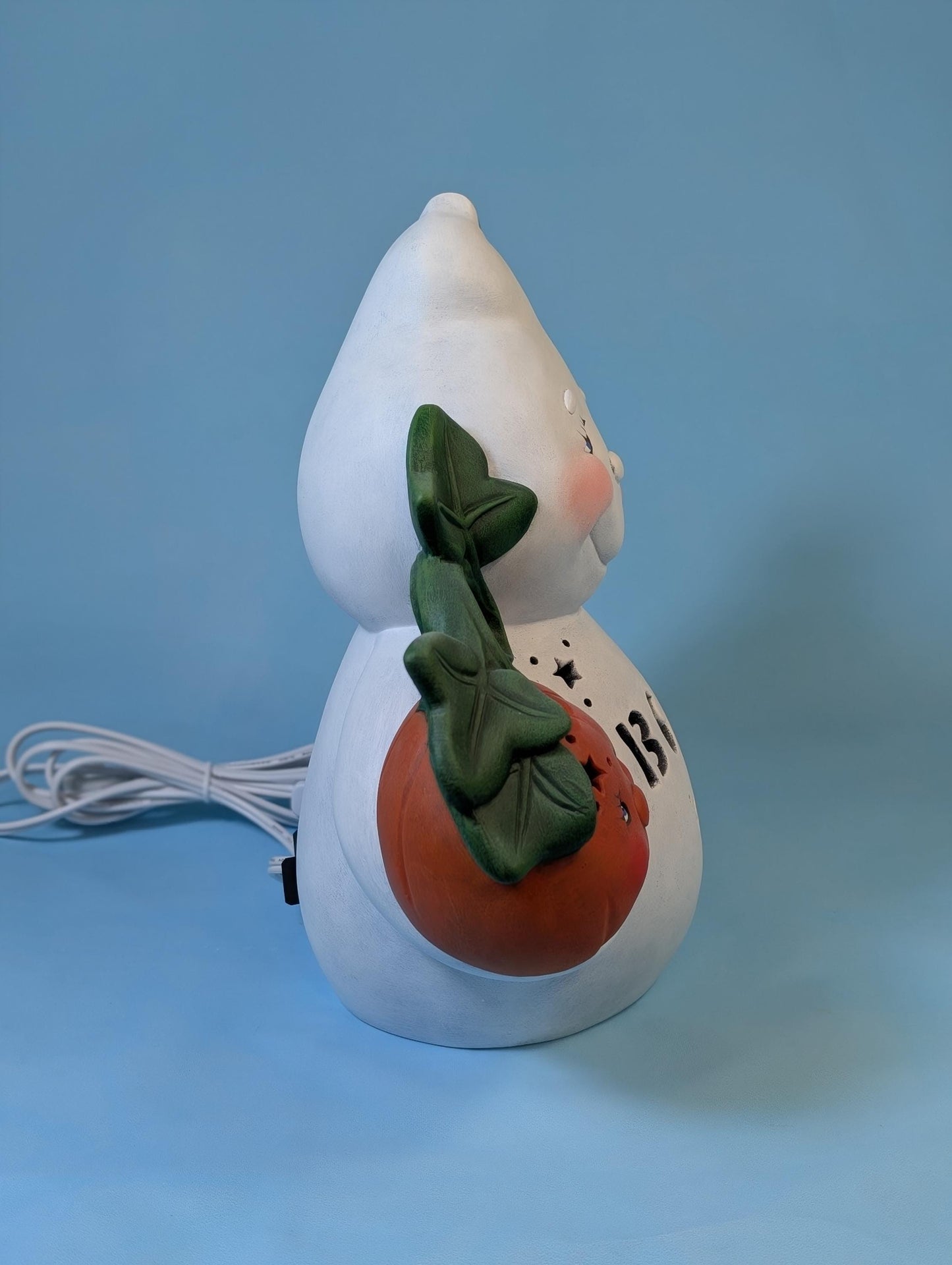 Illuminated Jack the Ghost: Spooky Halloween Pumpkin Decor with LED Lights - Eerie Centerpiece | READY To SHIP!