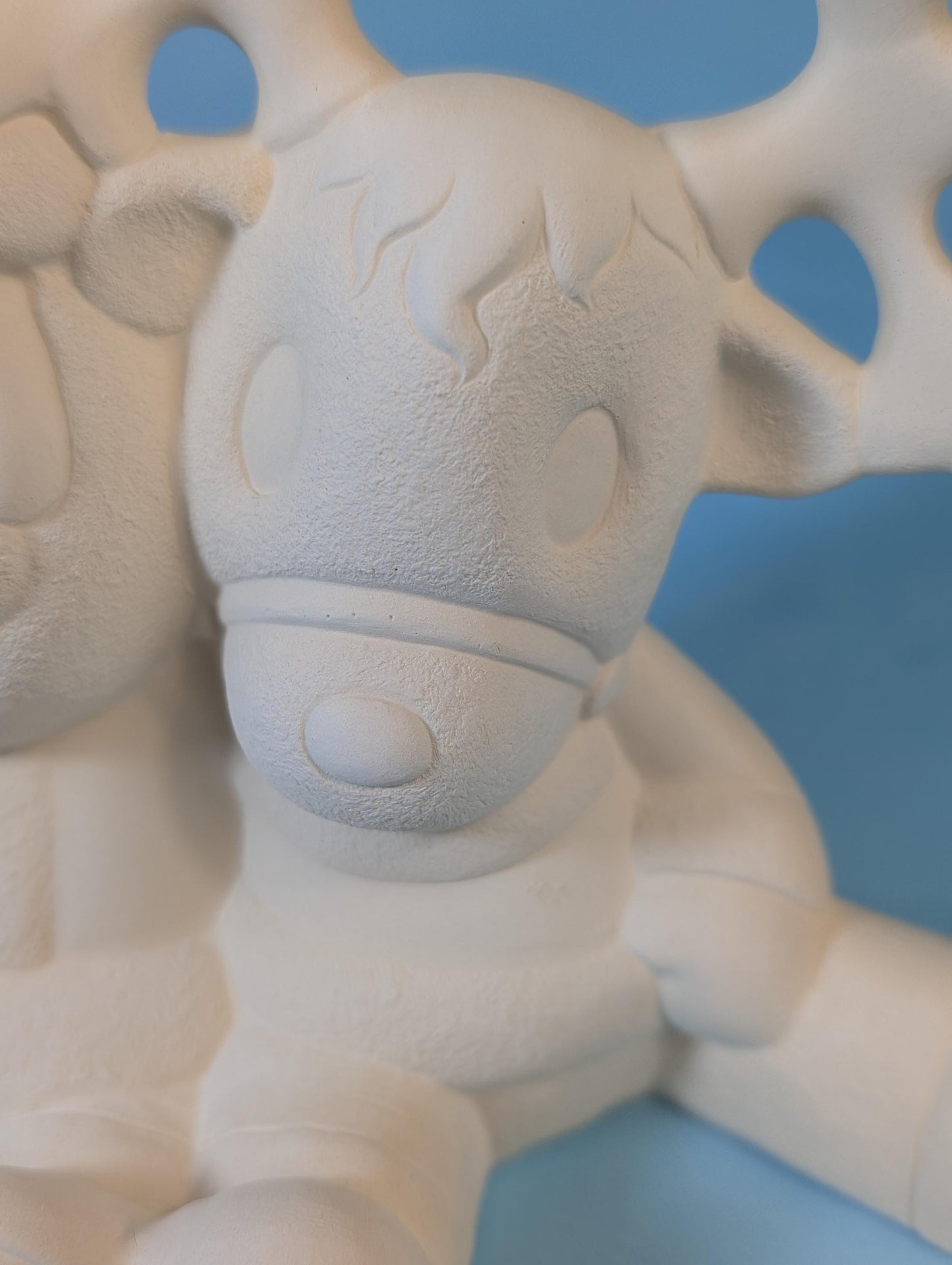 DIY Paintable Ceramic Santa & Snowman Duo: Holiday Christmas Decor, Customizable Winter Craft Project