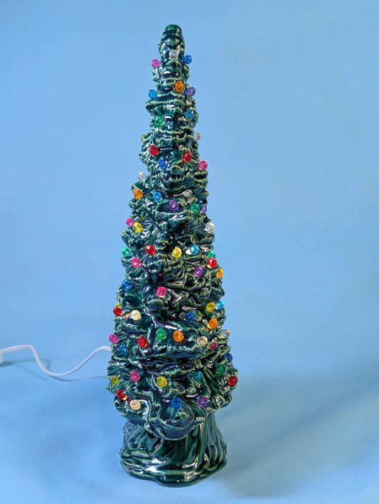 Tampa Bay 12-inch Bluegrass Christmas Tree Ornament - Shallow Depth Holiday Home Decoration - Teresa's Ceramics