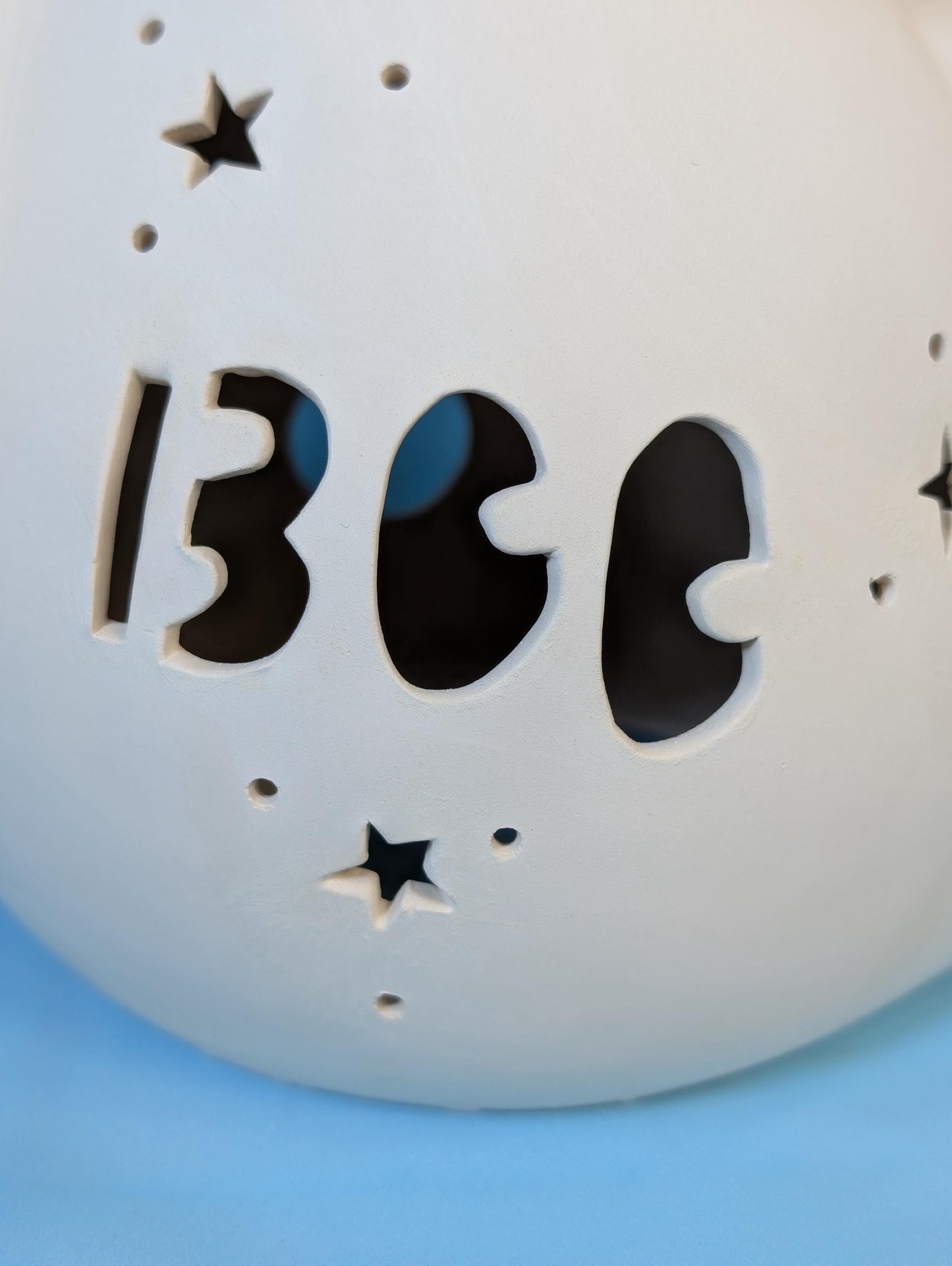 Illuminated Unpainted Halloween Ghost Pumpkin Decoration - DIY Craft Project - Spooky Decor | READY To SHIP