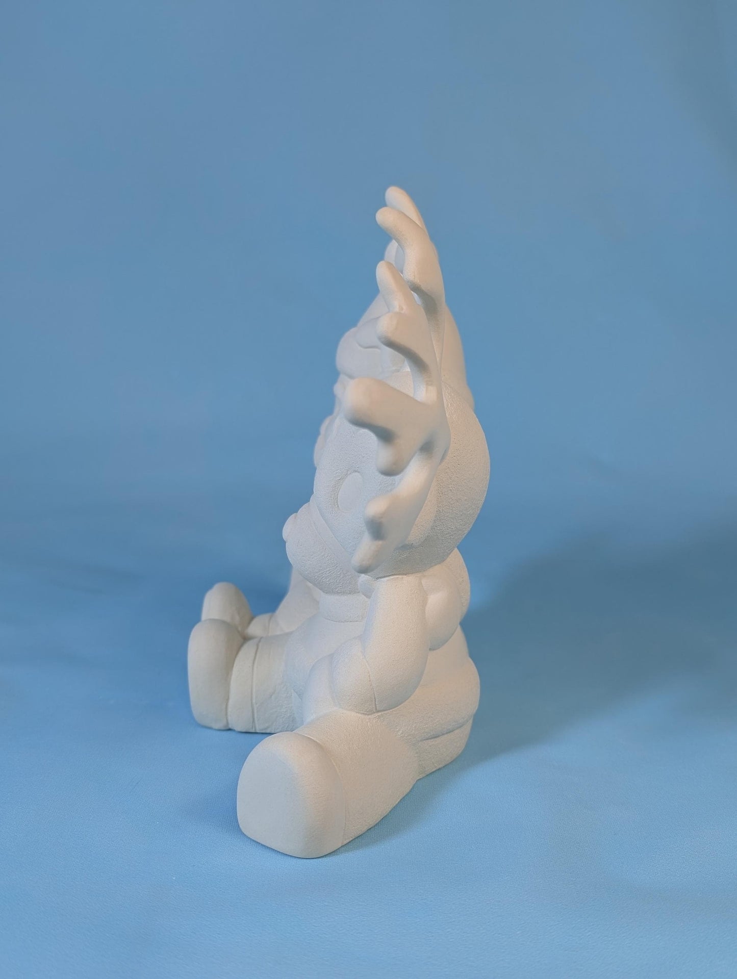 DIY Paintable Ceramic Santa & Snowman Duo: Holiday Christmas Decor, Customizable Winter Craft Project