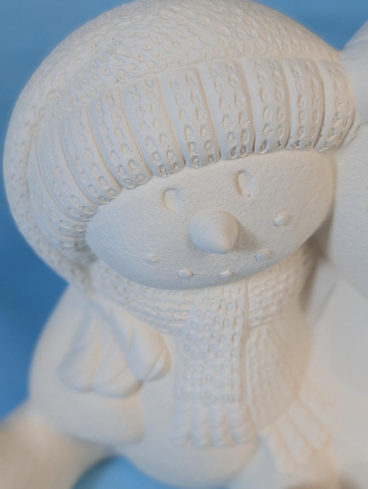 DIY Paintable Ceramic Santa & Snowman Duo: Holiday Christmas Decor, Customizable Winter Craft Project