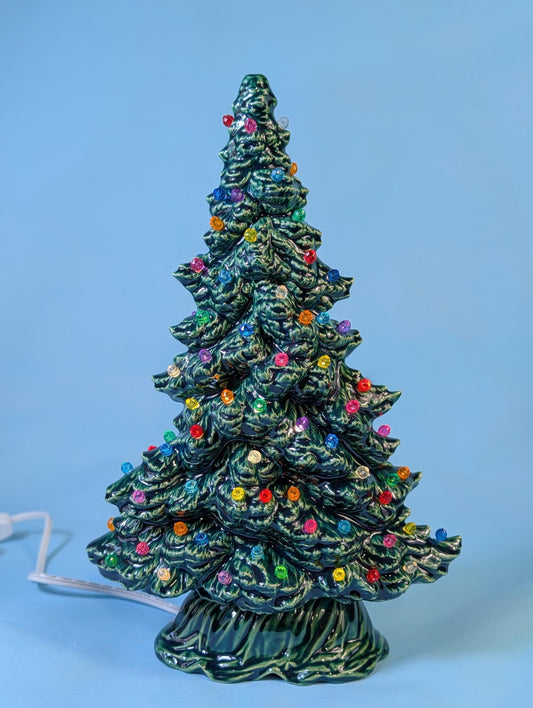 Tampa Bay 12-inch Bluegrass Christmas Tree Ornament - Shallow Depth Holiday Home Decoration - Teresa's Ceramics