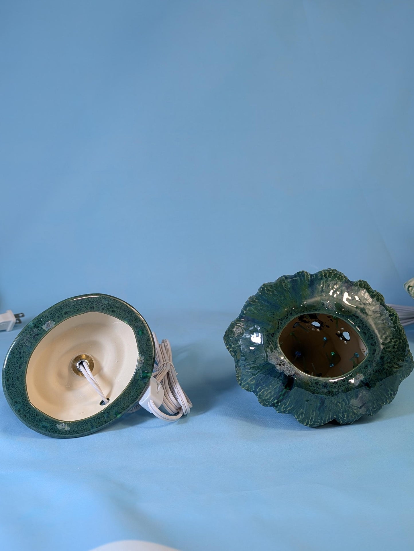 Festive Crystal Glazed Puppy Dog Trees - Holiday Ceramic Decorations Winter Display