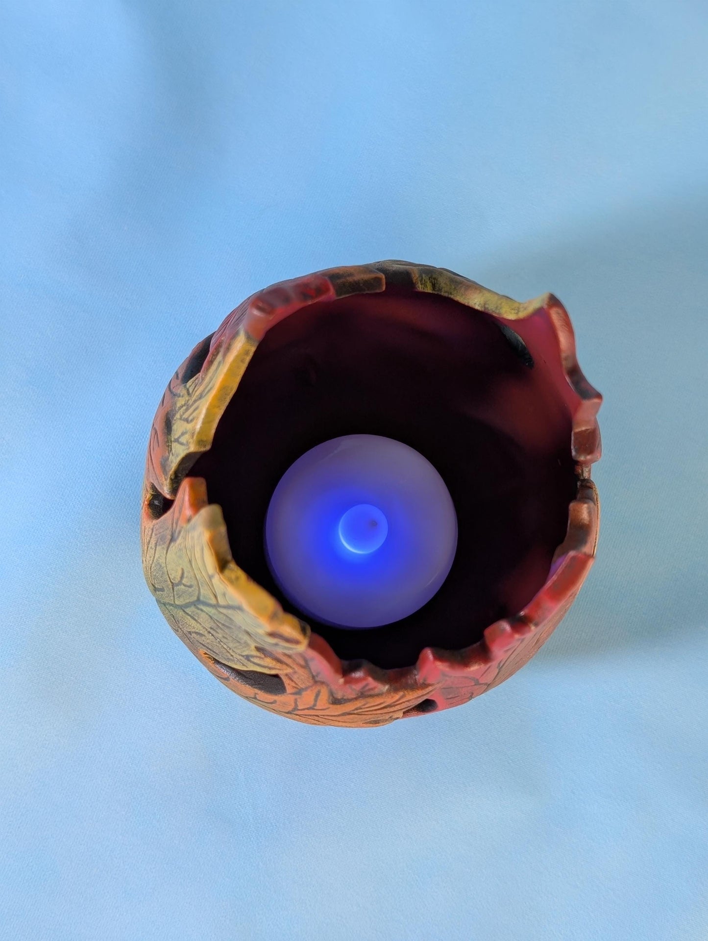 Ceramic Maple Leaf Candle Holder: Autumn Wedding Centerpiece | Fall Decor for Tables & Celebrations