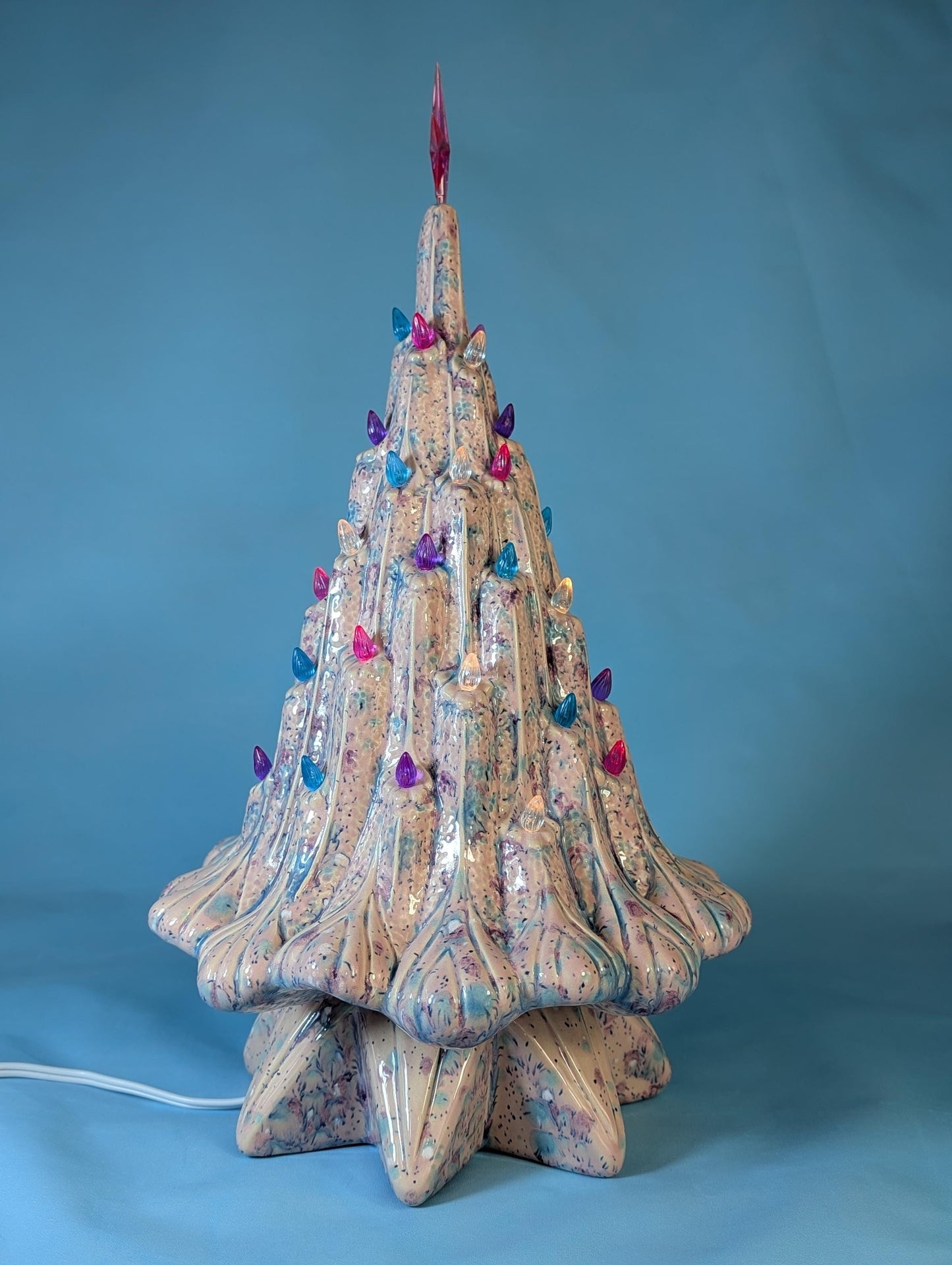 Enchanting Pink Illuminated Fairy Pixie Lava Tree - Large Magical Woodland Decor, Ready to Ship