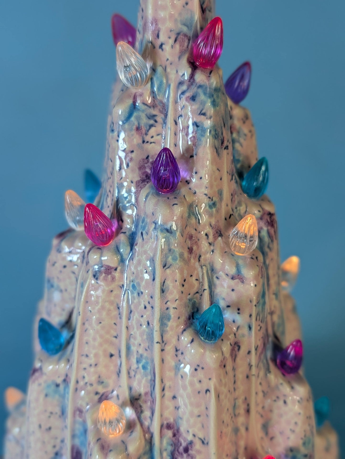 Enchanting Pink Illuminated Fairy Pixie Lava Tree - Large Magical Woodland Decor, Ready to Ship
