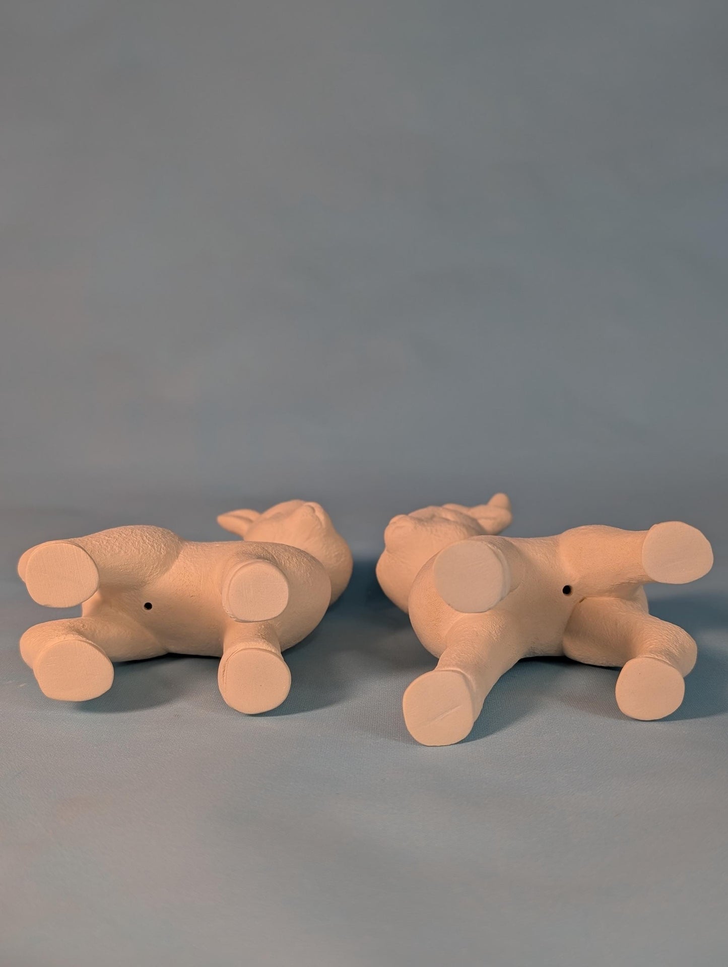 READY TO Paint - Bisque Ceramic Reindeer - Cute Reindeer Couple - Christmas Decoration -  gift under 20 - Stocking stuffer