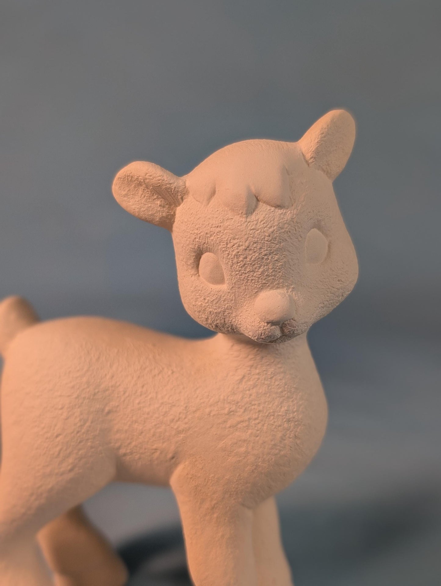 READY TO Paint - Bisque Ceramic Reindeer - Cute Reindeer Couple - Christmas Decoration -  gift under 20 - Stocking stuffer