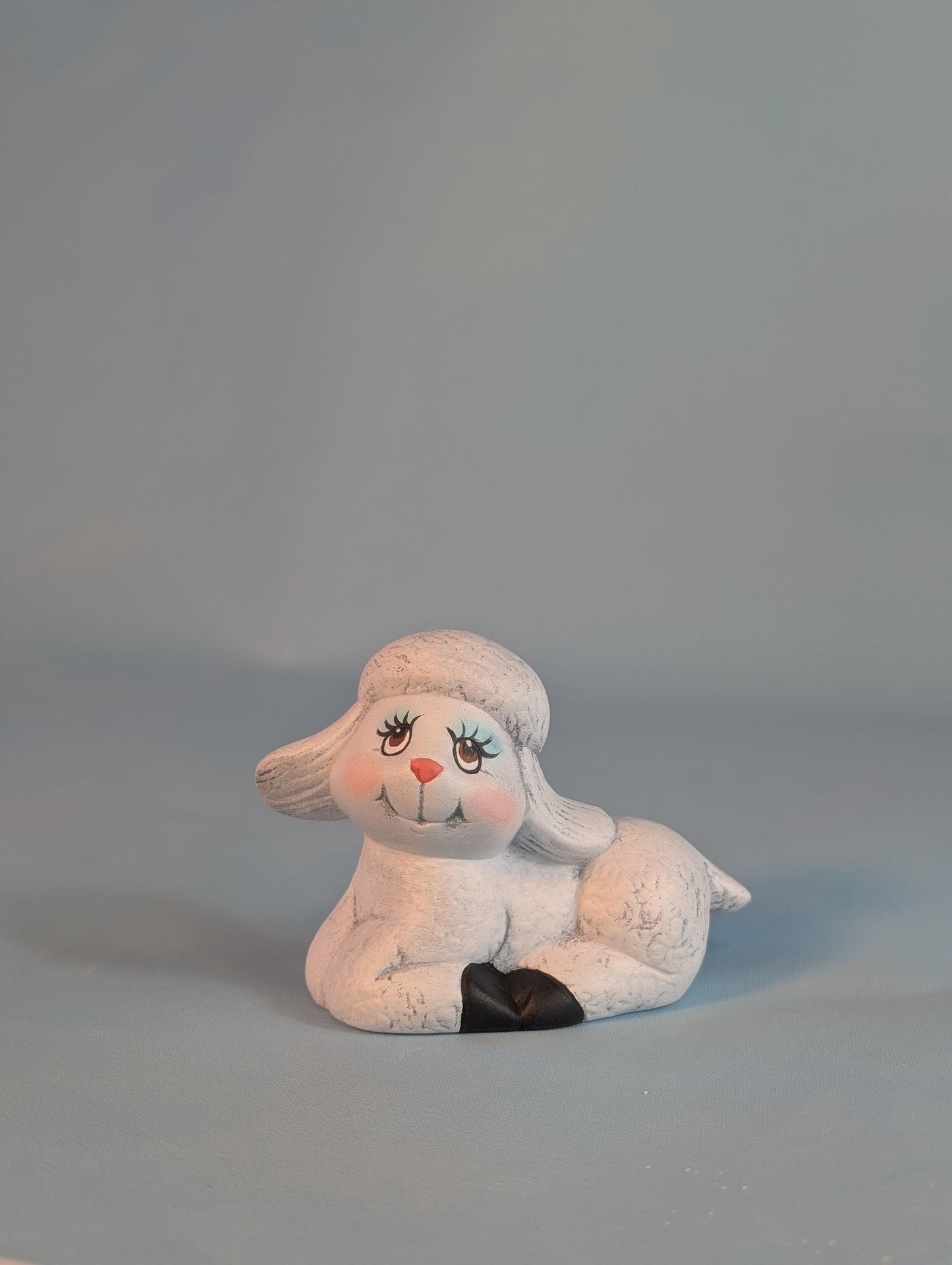 Ceramic Lambs - Set of 3  Spring lambs - baby sheep- cute little lamb-Easter lamb-sheep nic nac-Easter gift - Teresa's Ceramics