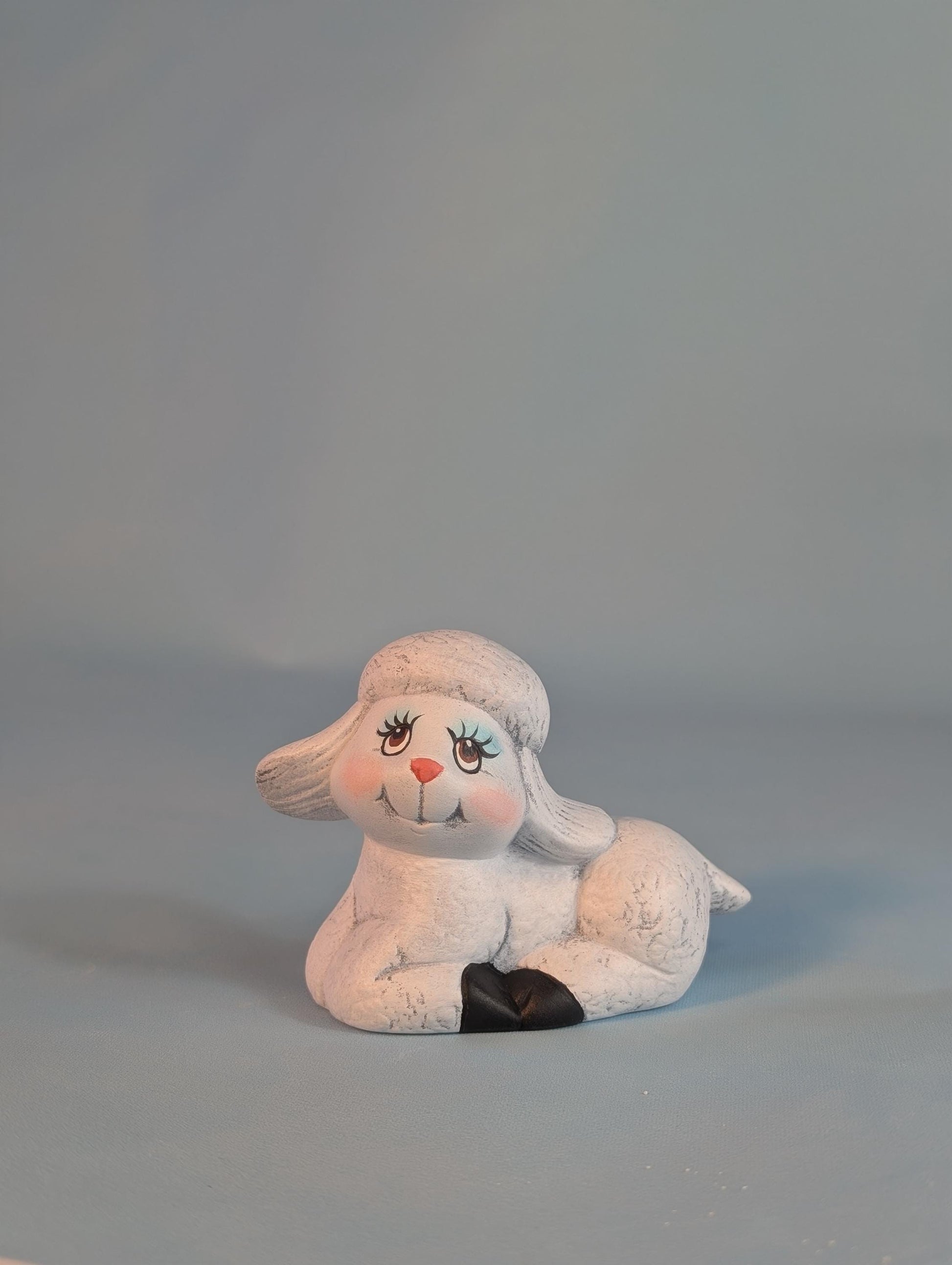 Ceramic Lambs - Set of 3  Spring lambs - baby sheep- cute little lamb-Easter lamb-sheep nic nac-Easter gift - Teresa's Ceramics
