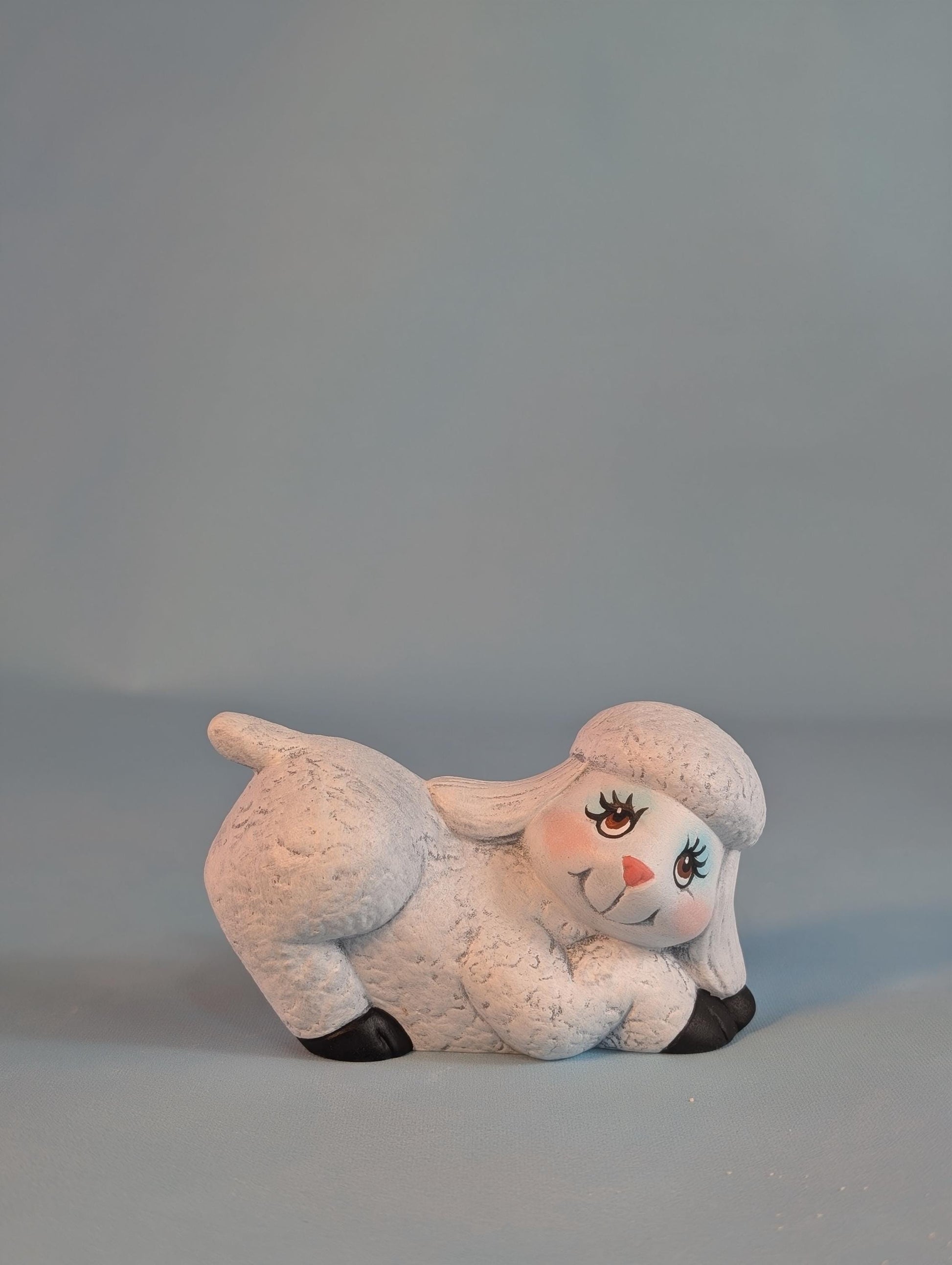 Ceramic Lambs - Set of 3  Spring lambs - baby sheep- cute little lamb-Easter lamb-sheep nic nac-Easter gift - Teresa's Ceramics