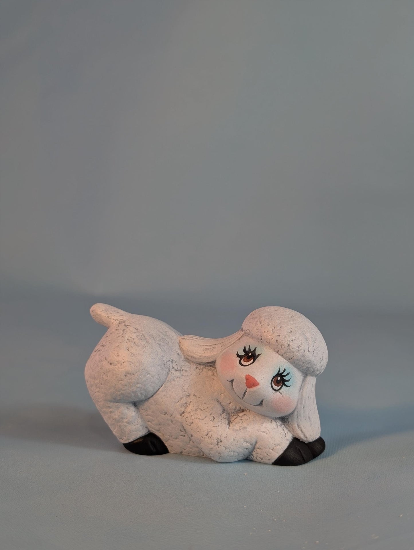 Ceramic Lambs - Set of 3  Spring lambs - baby sheep- cute little lamb-Easter lamb-sheep nic nac-Easter gift - Teresa's Ceramics
