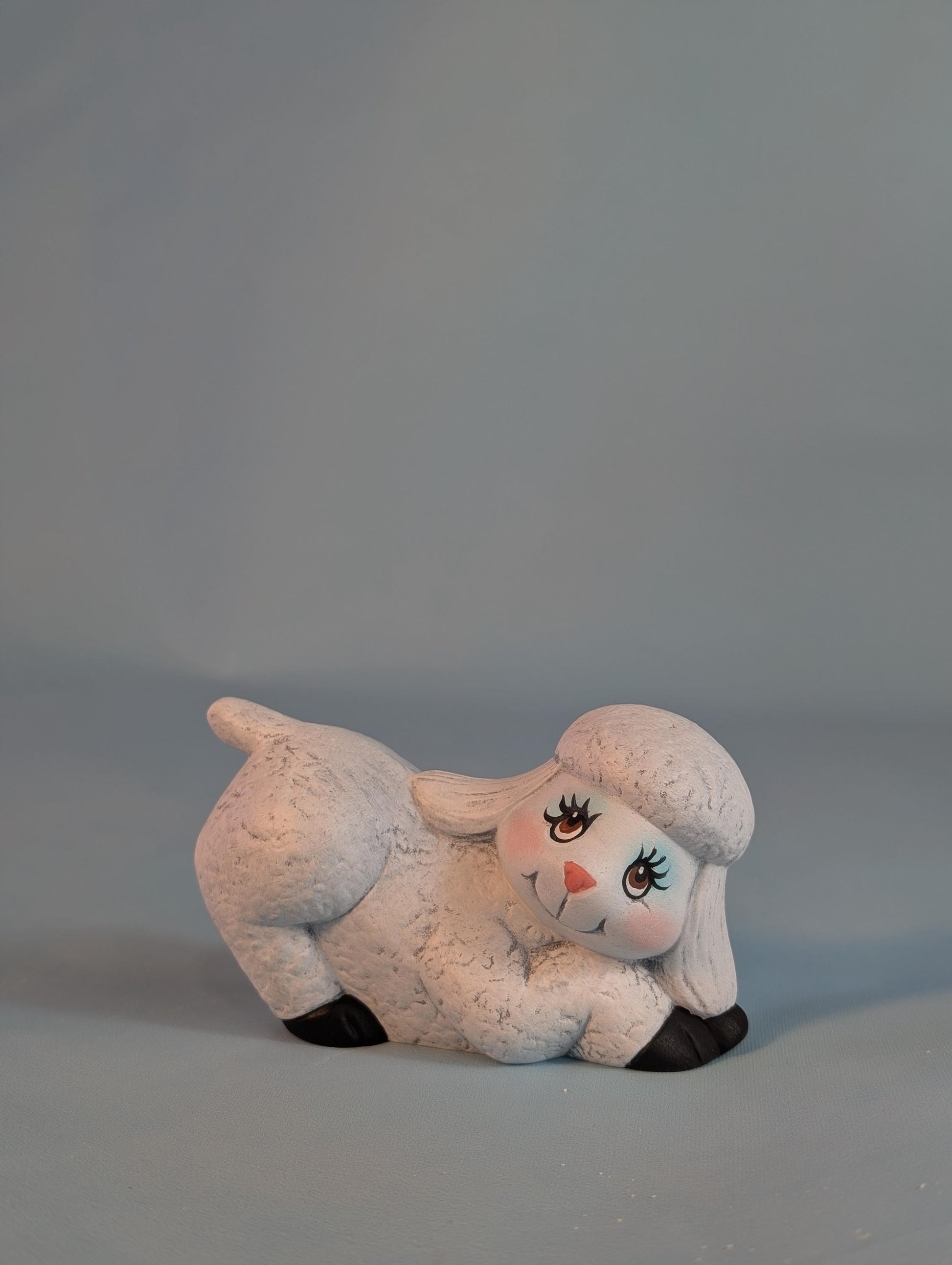 Ceramic Lambs - Set of 3  Spring lambs - baby sheep- cute little lamb-Easter lamb-sheep nic nac-Easter gift - Teresa's Ceramics
