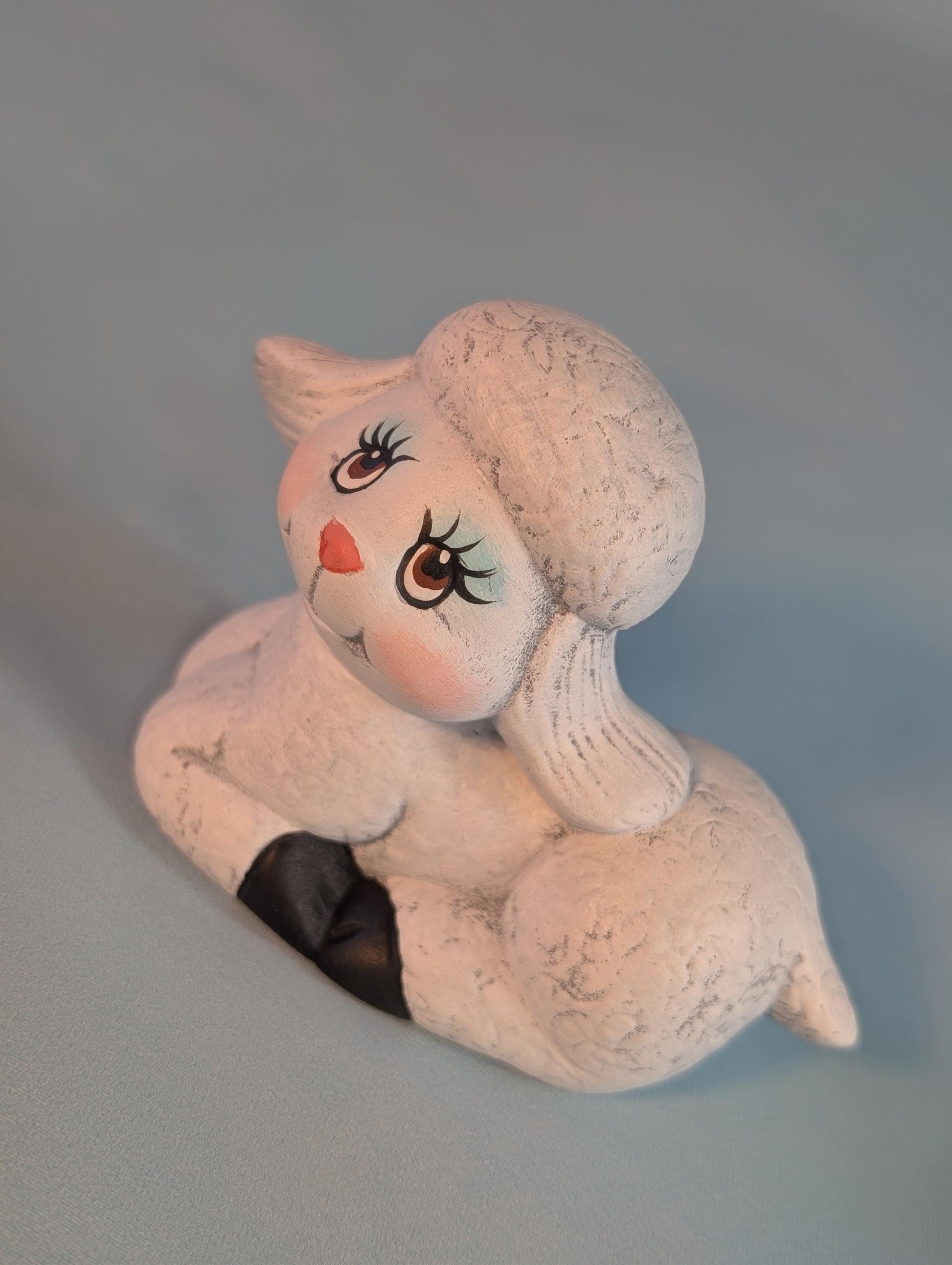 Ceramic Lambs - Set of 3  Spring lambs - baby sheep- cute little lamb-Easter lamb-sheep nic nac-Easter gift - Teresa's Ceramics