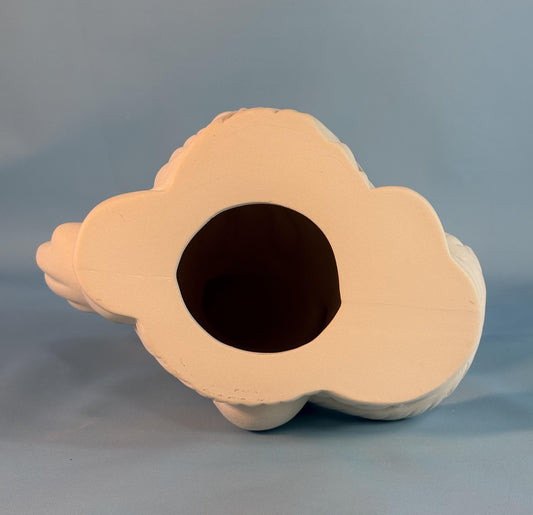 Ceramic bunny gnome with Easter Basket - Bisque - Ready to Paint gnome - Fun easy project