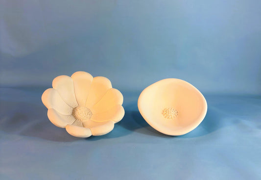 Bisque Bee cups - Bee pollinator watering station - DIY garden decor