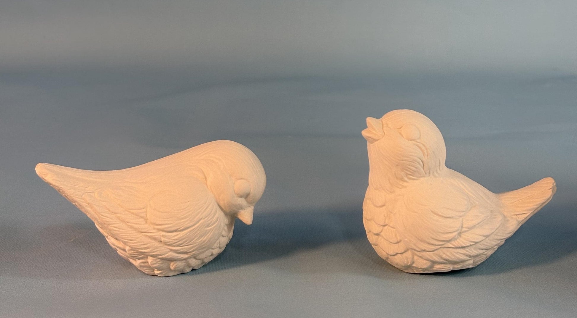 Bisque ready to paint Bird couple - Ceramic Project - Paint it yourself - DIY ceramics - Teresa's Ceramics