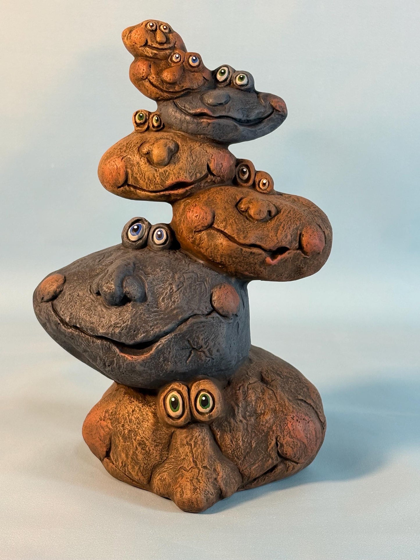 Stack of Stones - Yard Art - Garden Decor - Gifts under 25 - Outdoor decor - Rock Art - Stack of rocks - Pile of Pebbles - Gift for him - Teresa's Ceramics