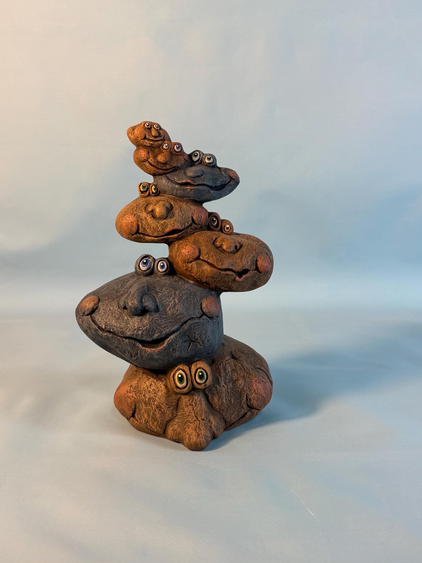 Stack of Stones - Yard Art - Garden Decor - Gifts under 25 - Outdoor decor - Rock Art - Stack of rocks - Pile of Pebbles - Gift for him - Teresa's Ceramics