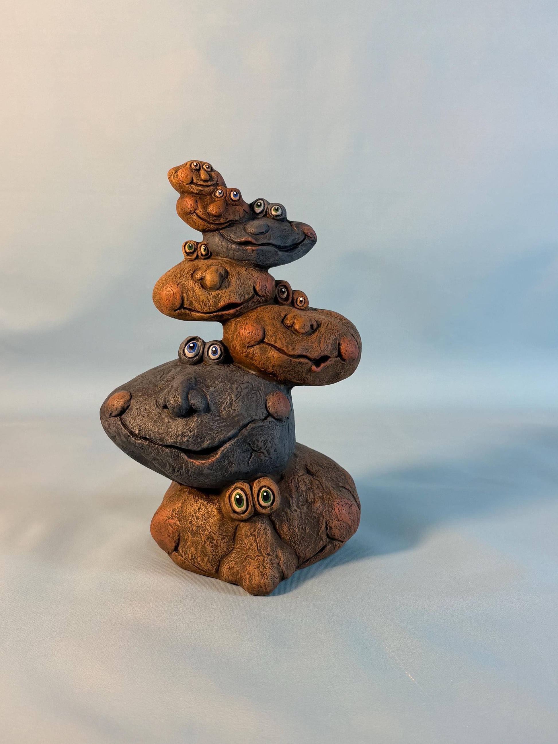 Stack of Stones - Yard Art - Garden Decor - Gifts under 25 - Outdoor decor - Rock Art - Stack of rocks - Pile of Pebbles - Gift for him - Teresa's Ceramics