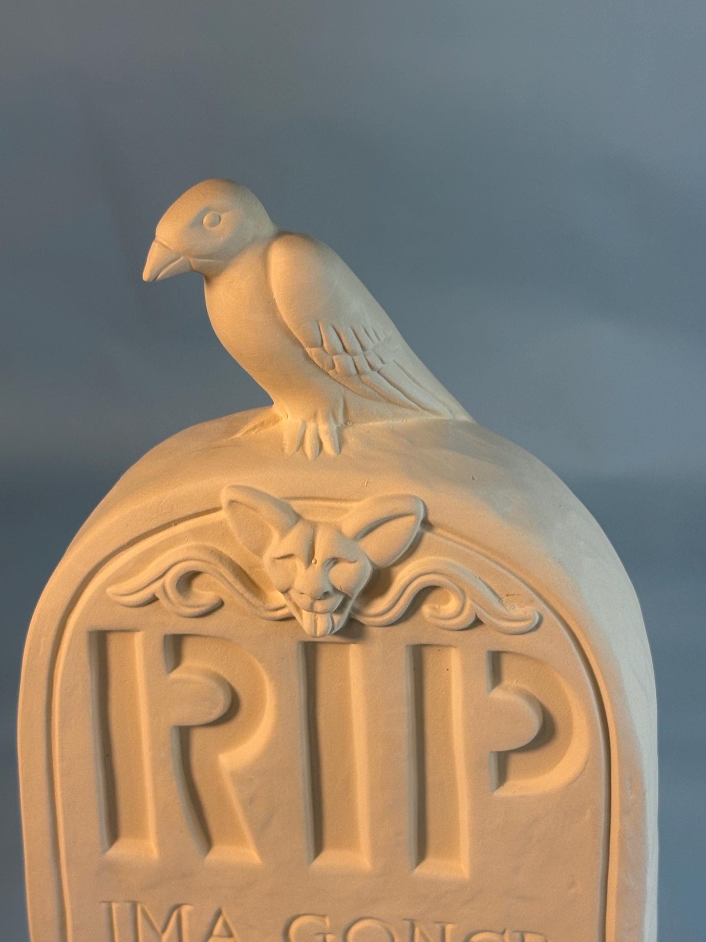 Ceramic Bisque Headstone - Ready to paint Tombstone