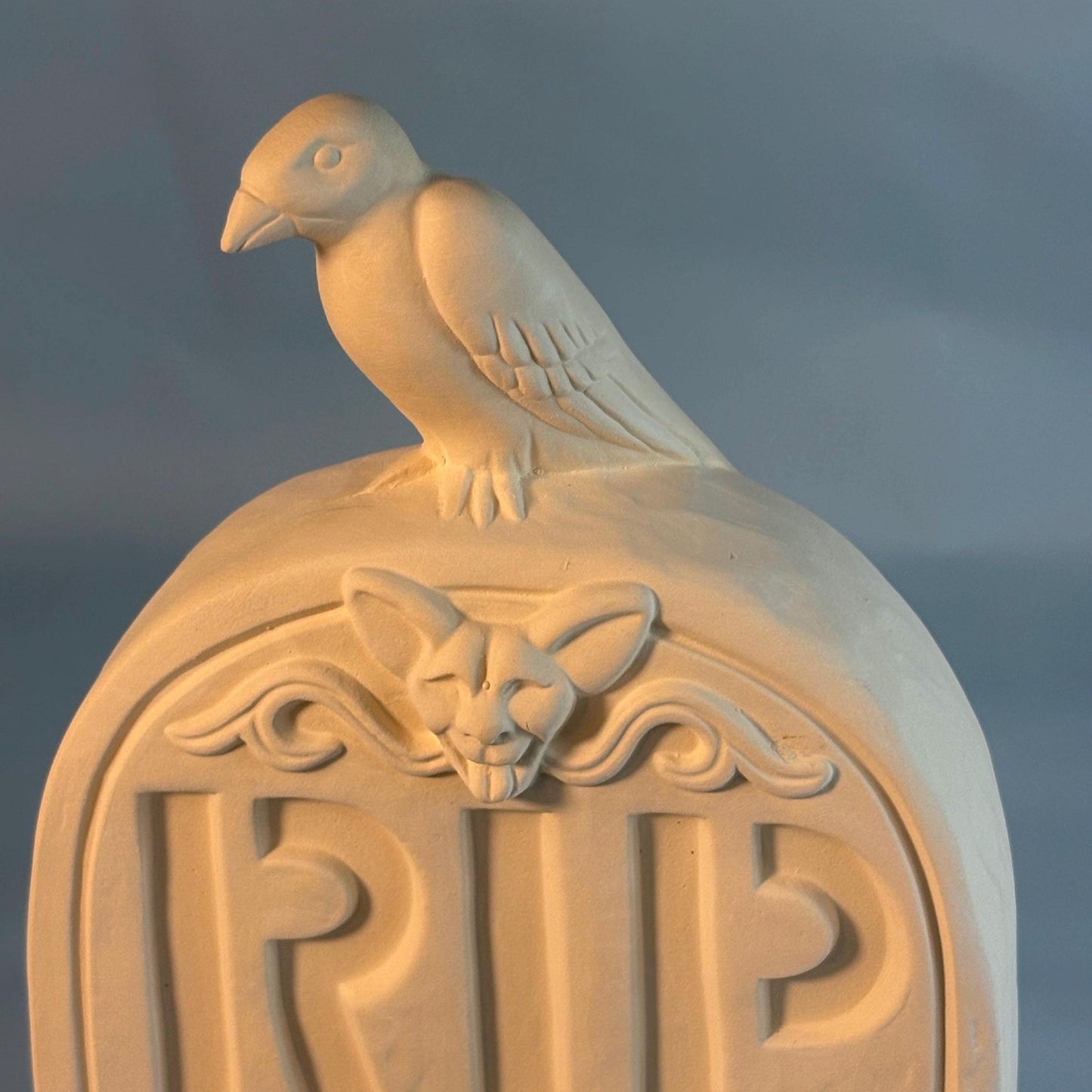 Ceramic Bisque Headstone - Ready to paint Tombstone