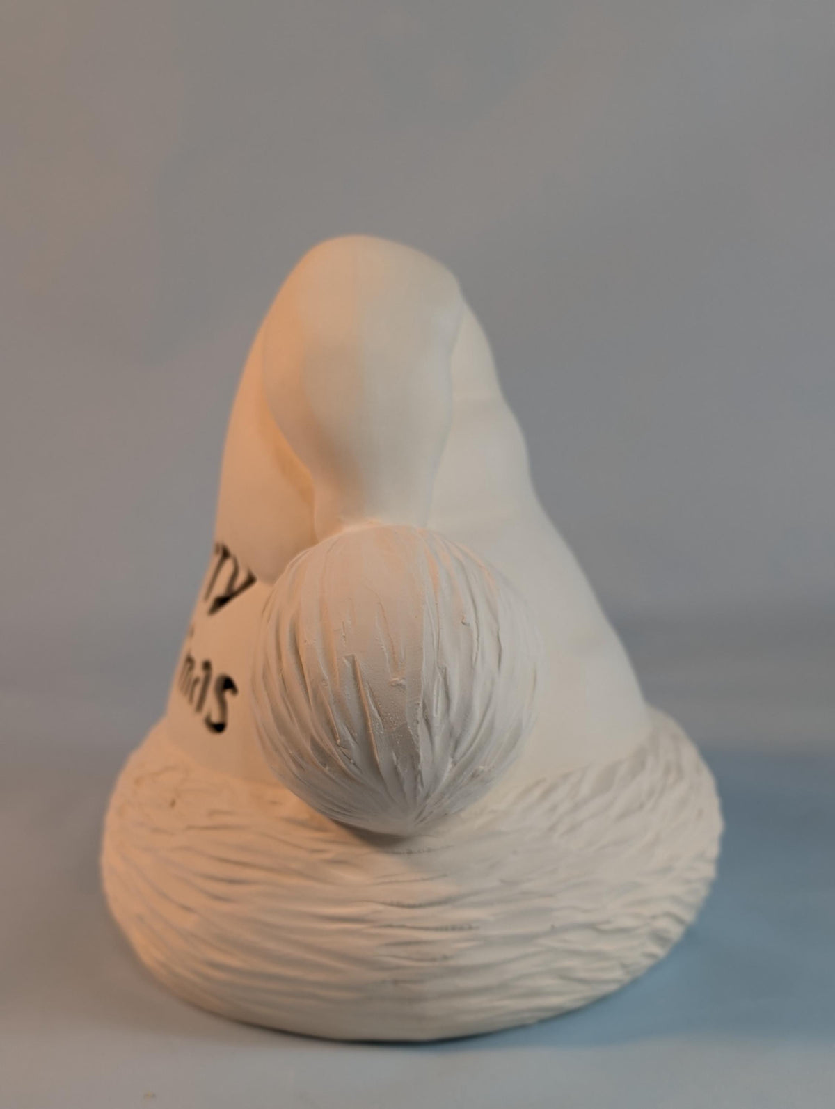 Unpainted 7 in Ceramic Santa Hat | DIY Light-Up Merry Christmas Bisque | Holiday Paint Kit