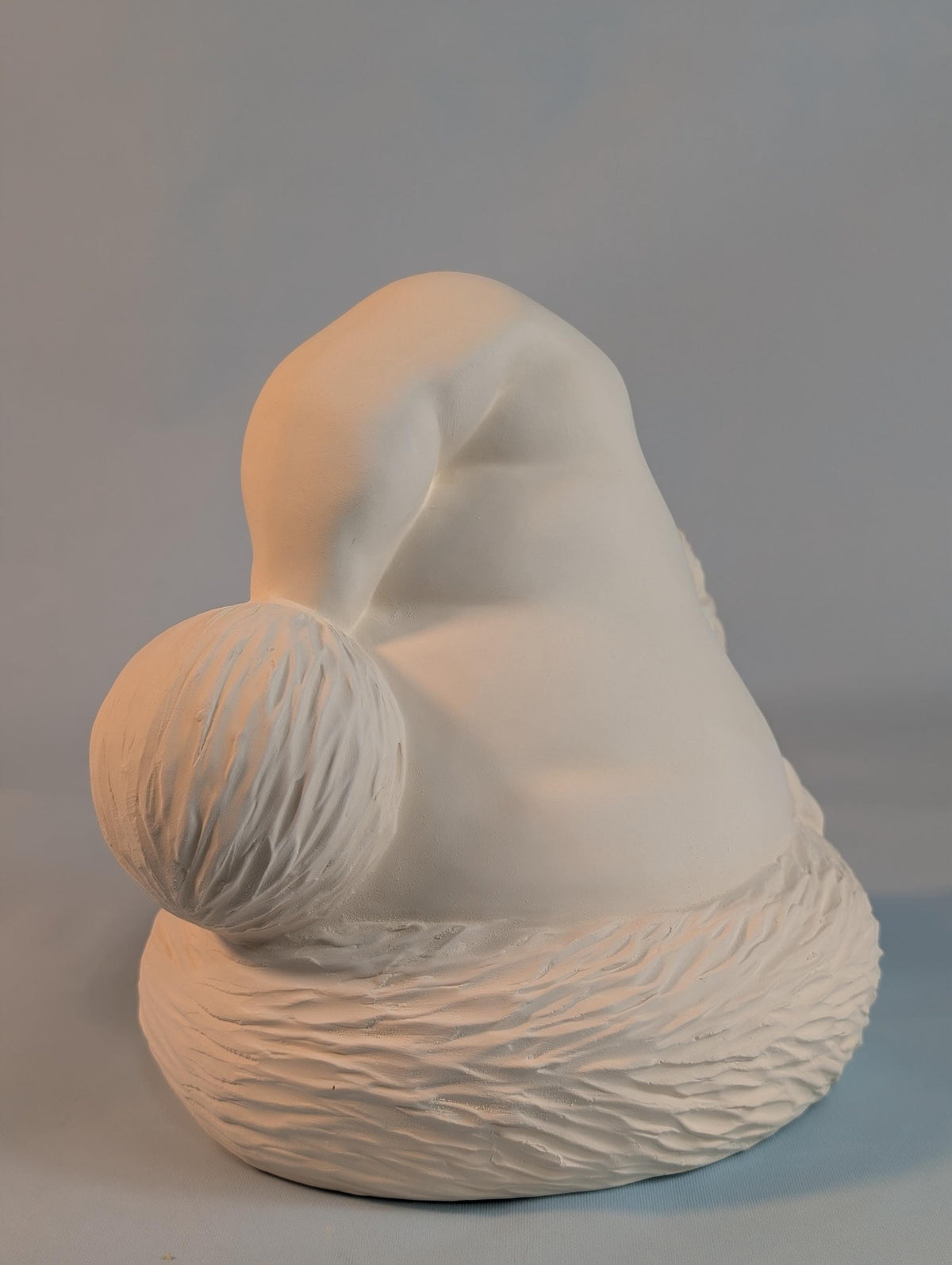 Unpainted 7 in Ceramic Santa Hat | DIY Light-Up Merry Christmas Bisque | Holiday Paint Kit