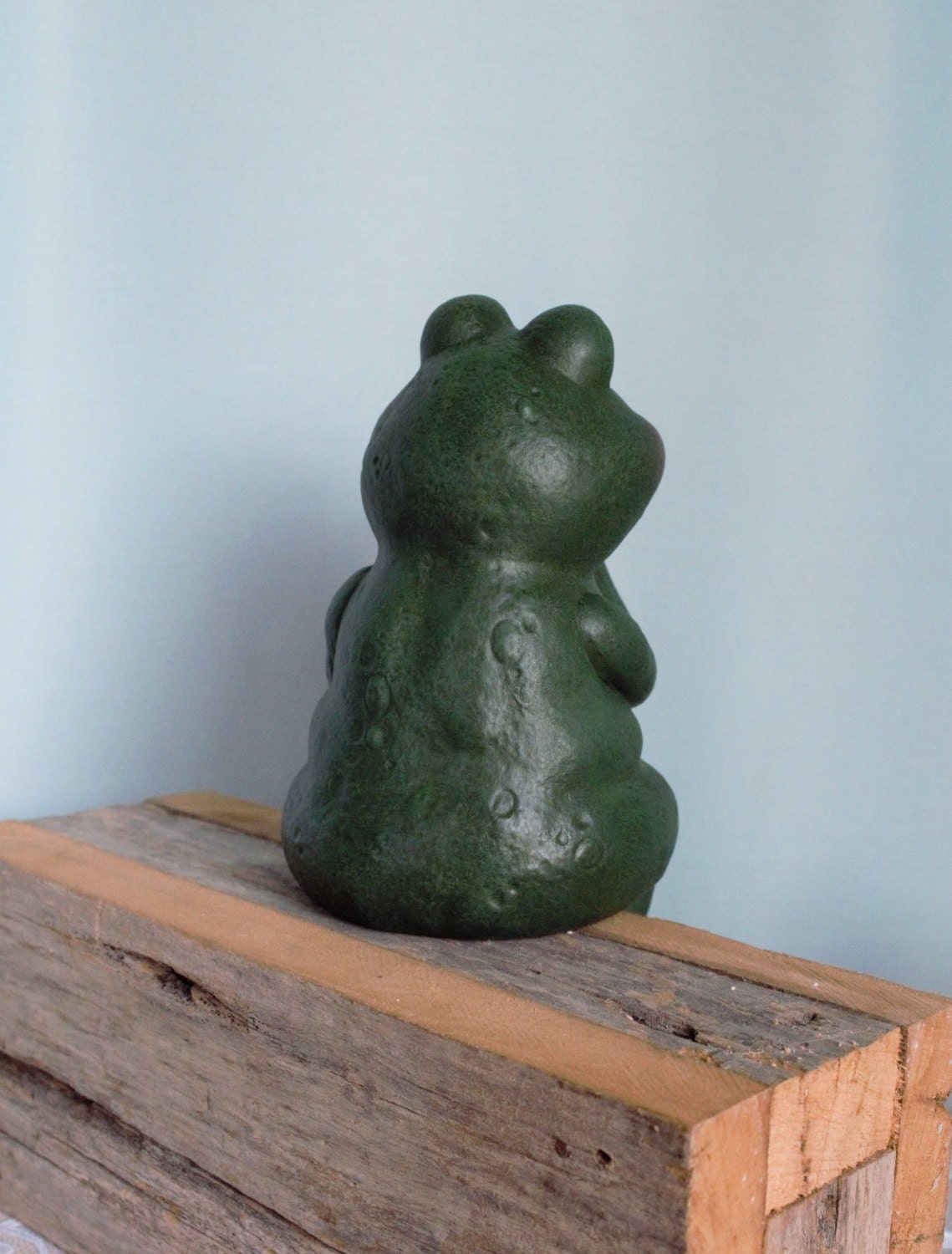 Trio of Frogs - Charming Ceramic  Kissing- Lying and thinking - Garden Ornaments, Patio Decor, Shelf Sitter, Yard Art - Teresa's Ceramics