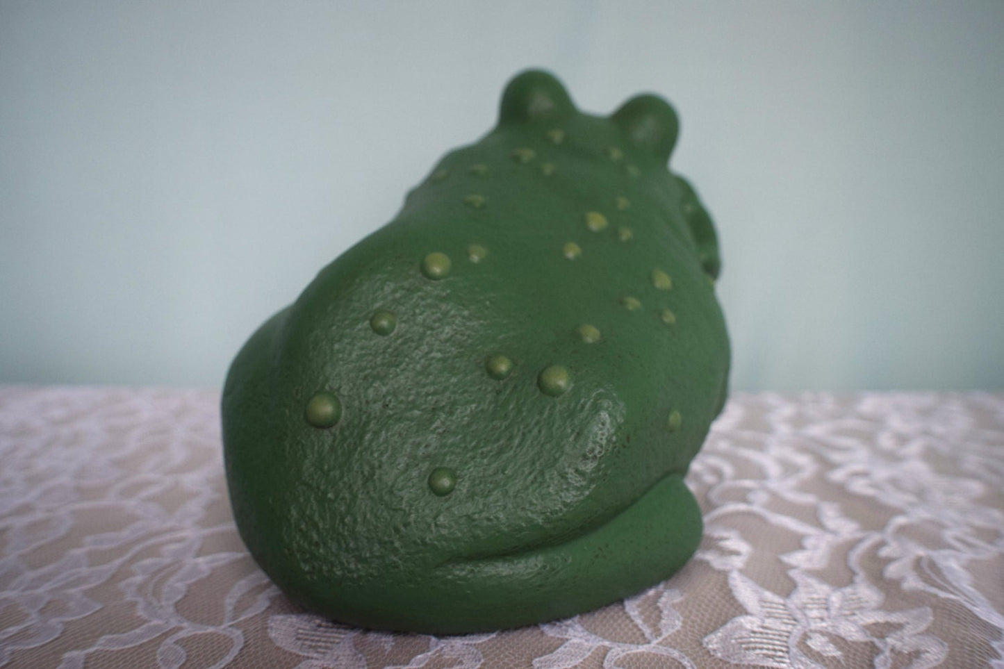 Whimsical Ceramic Hear No Evil Frog Statue: Garden, Patio & Outdoor Yard Art Decor