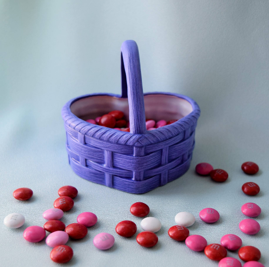 Heart Basket | Purple Valentine Decor