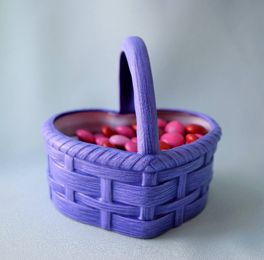 Heart Basket | Purple Valentine Decor