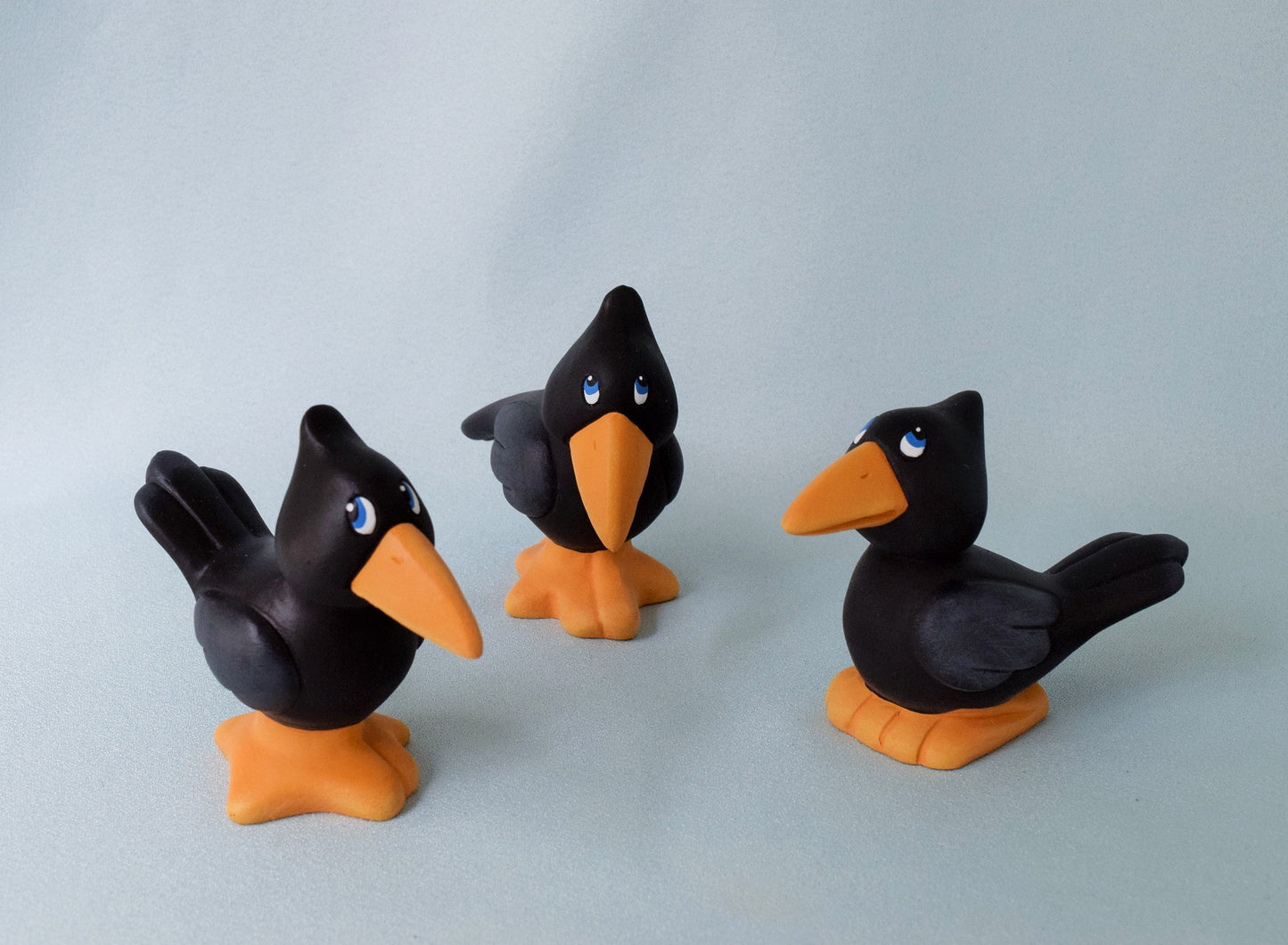 Ceramic Halloween Crows | Set of Three