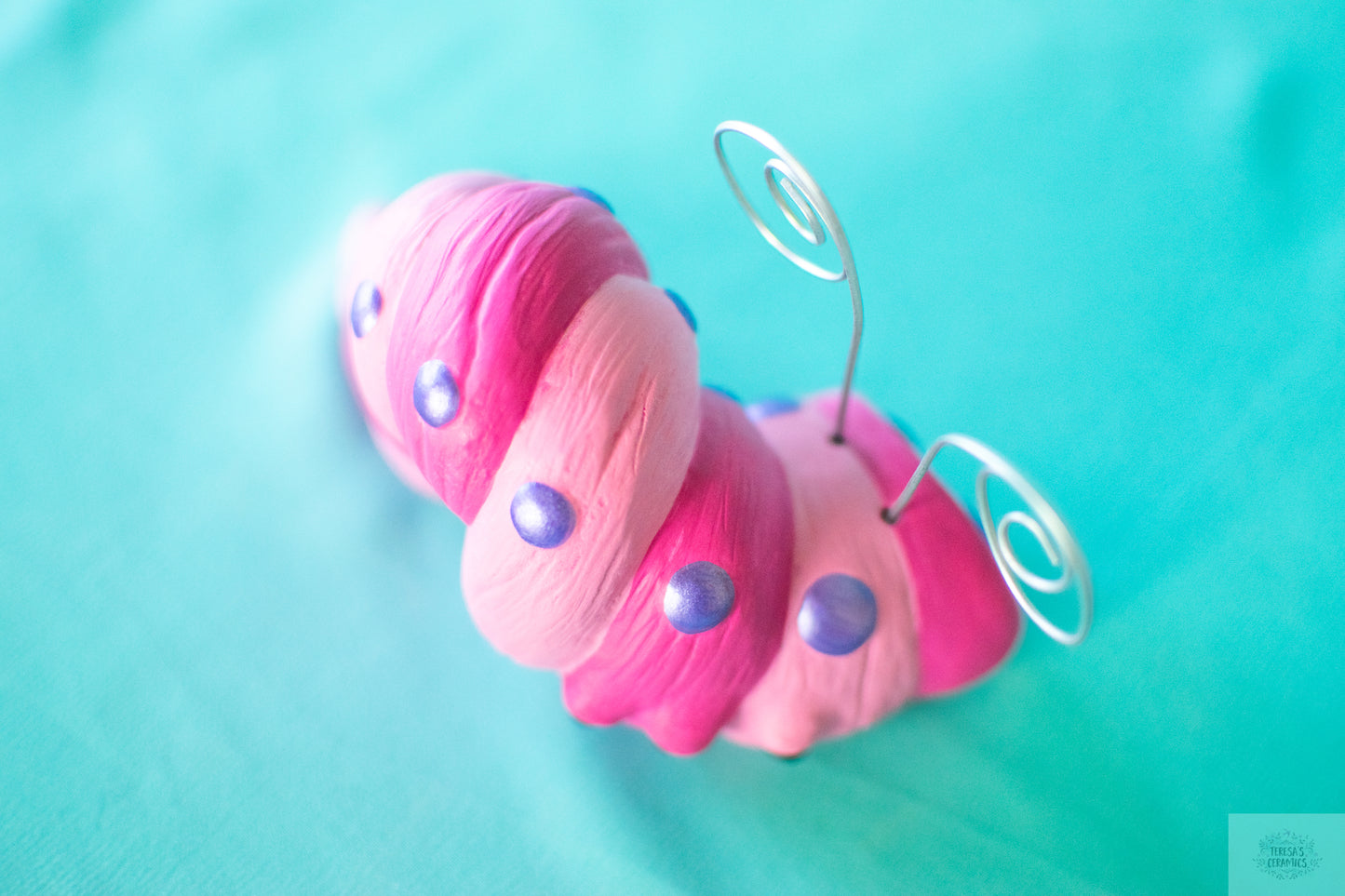 Valentine Wormy | Ceramic Caterpillar | Pink Ceramic Decor